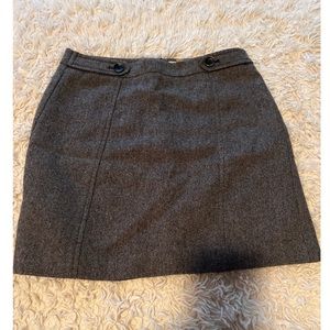 LOFT Charcoal Tweed Mini Skirt